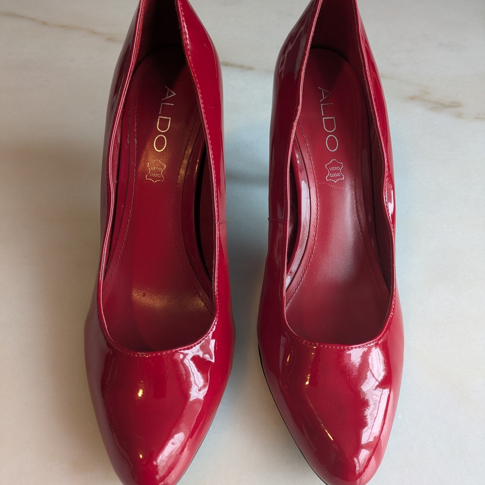 Aldo Glossy Cherry Heels